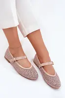 Boto Ozdobené Dámske Baletky S Pásikom A Prackou Béžové Avirae