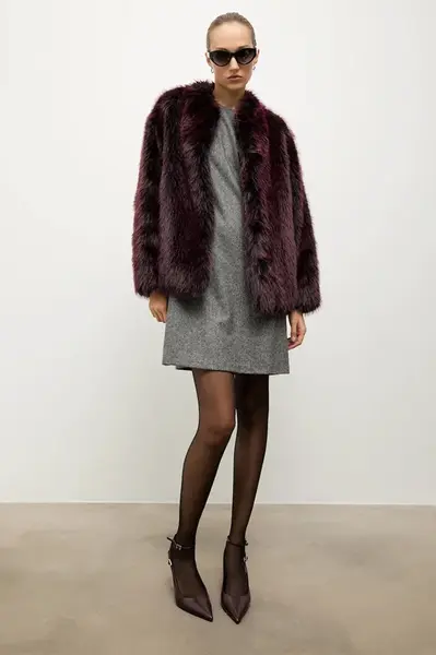 Kožené lodičky Answear.LAB vínová barva