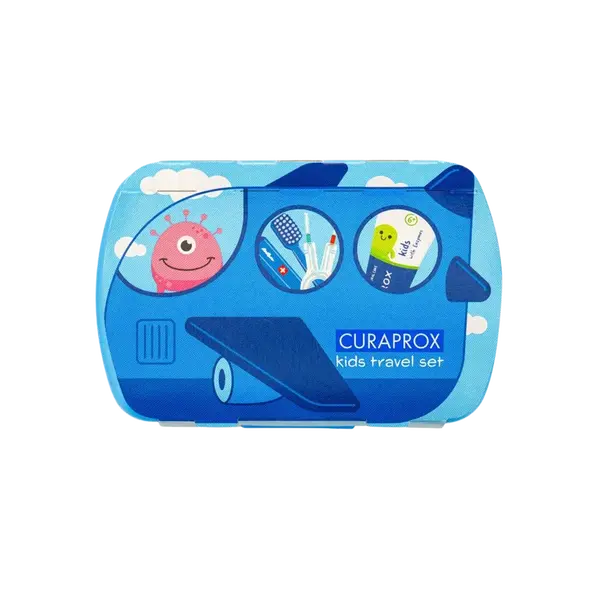 CURAPROX Travel set KIDS modrý