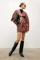 Kožené kozačky Answear.LAB černá barva, na podpatku