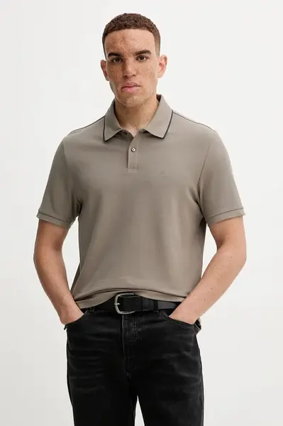 Bavlněné polo tričko Calvin Klein tmavomodrá barva, LV04LC239G