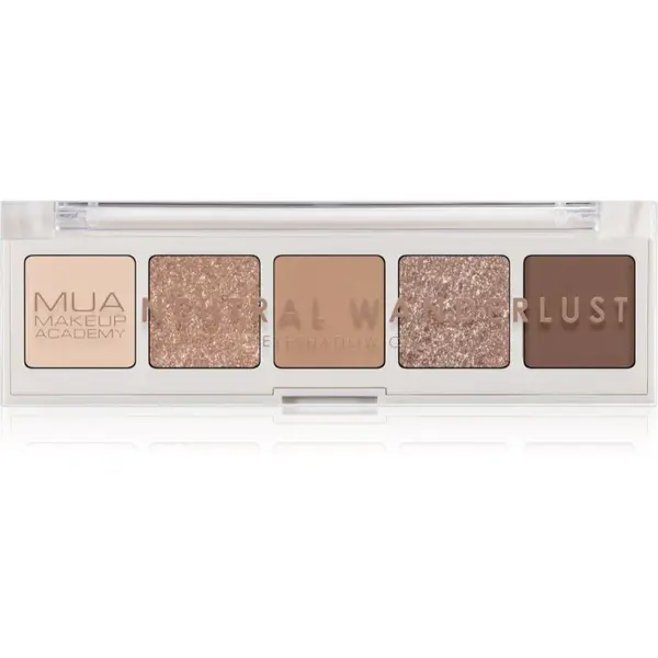 MUA Makeup Academy Eyeshadow Collection 5 Shade Palette paletka očných tieňov odtieň Neutral Wanderlust 3.8 g