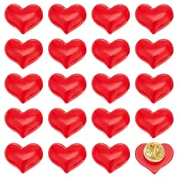 20Pcs Resin Heart Badge for Backpack Clothes
