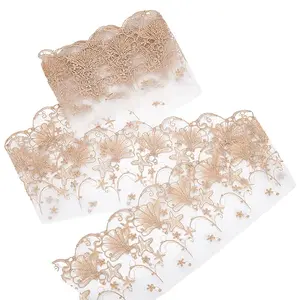 2 Yards Polyester Shell & Starfish Embroidery Lace Ribbon