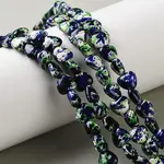 Spray Printed Synthetic Turquoise Beads Strands