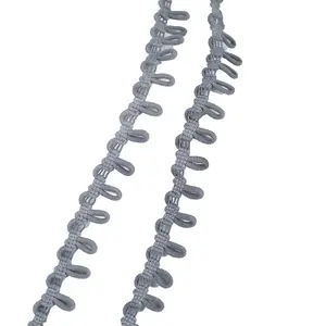Polyester Braid Trims with Elastic Button Loops