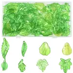 80Pcs 8 Styles Transparent Acrylic Pendants