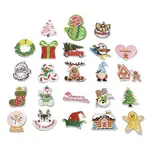 23Pcs Christmas Theme Polyester Iron on/Sew On Patches