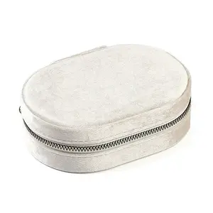 Italian Velvet Double Layers Jewelry Set Storage Zipper Boxes