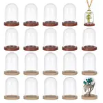 20Pcs Clear Glass Dome Cover