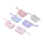 Plaid Pattern Cotton Cloth Clutch Bags