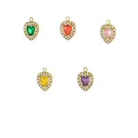 304 Stainless Steel Cubic Zirconia Charms
