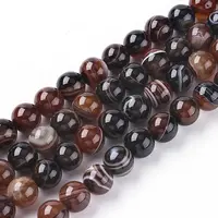 Natural Striped Agate/Banded Agate Beads Strands