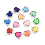 Polymer Clay Heart Beads with CCB Plastic Frame Connector Charms