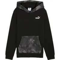 Puma ESSENTIALS CAMO HOODIE FL B Detská mikina, čierna, veľkosť