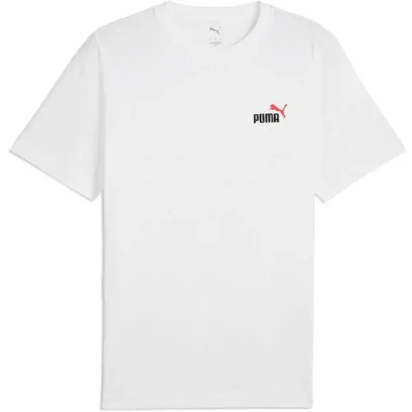 Puma ESSENTIALS 2COLOR SMALL NO 1 LOGO TEE Pánské triko, bílá, velikost
