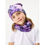 UNUO BASIC Dětská fleecová čepice, fialová, velikost