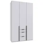 MID.YOU ŠATNÍ SKŘÍŇ S OTOČNÝMI DVEŘMI, bílá, 135/236/58 cm