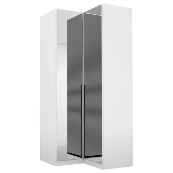 Rauch Möbel ROHOVÁ ŠATNÍ SKŘÍŇ, barvy stříbra, bílá, 100/229/102 cm