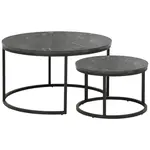 MID.YOU KONFERENČNÍ STOLEK, antracitová, kov, kompozitní dřevo, 80/45/80 cm