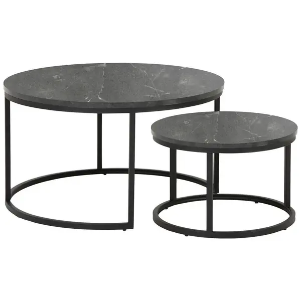 MID.YOU KONFERENČNÍ STOLEK, antracitová, kov, kompozitní dřevo, 80/45/80 cm