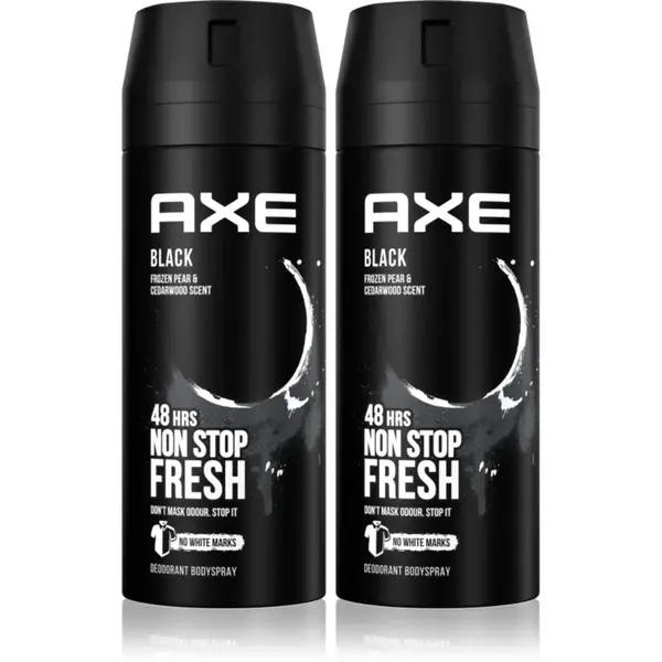Axe Black Frozen Pear & Cedarwood deodorant a tělový sprej výhodné balení 2 x 150 ml