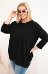 Plus size blúzka s ozdobnými gombíkmi