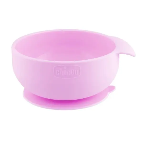 Chicco Miska silikonová s přísavkou růžová 6m+