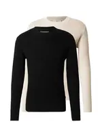 Jack & Jones Premium Sveter 'JPRBLUBARKLEY'  béžová / čierna