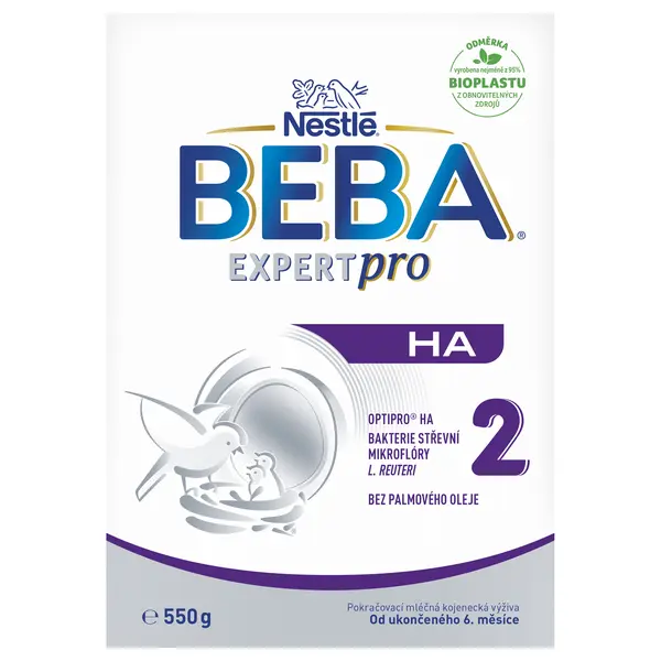 NESTLÉ BEBA Expert pro HA 2, pokračovací mléčná kojenecká výživa 550 g
