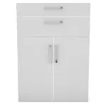 Sada 2 dvířka a 2 zásuvky bílá pro instalaci police Torino