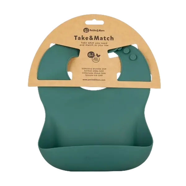 PETITE&MARS Bryndák silikonový Take&Match Misty Green 6m+