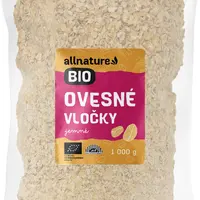 ALLNATURE Ovesné vločky jemné BIO 1000 g