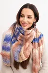 Dámsky vlnený šál v farebných pruhoch