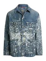 Polo Ralph Lauren Prechodná bunda  modrosivá / modrá denim / biela