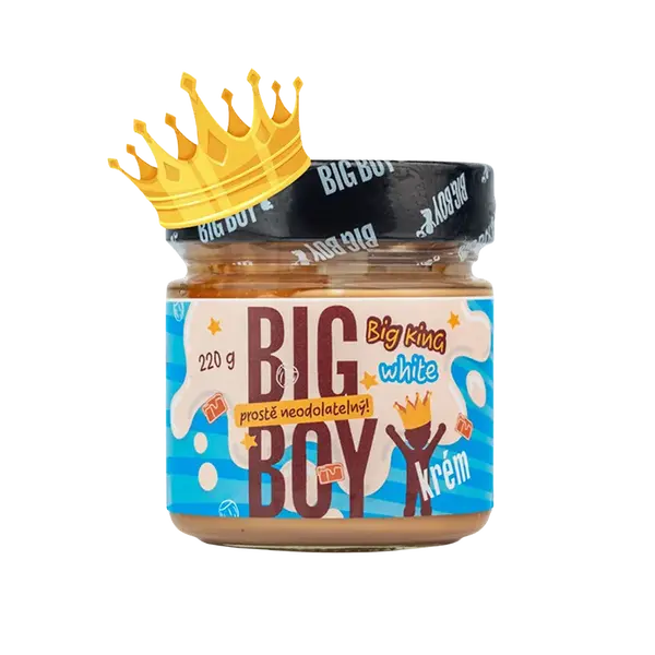BIG BOY Big King White - Krém s lískovými ořechy a mlékem 220 g