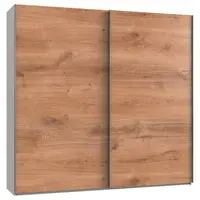 MID.YOU SKŘÍŇ S POSOUVACÍMI DVEŘMI, bílá, barvy dubu, 250/236/65 cm