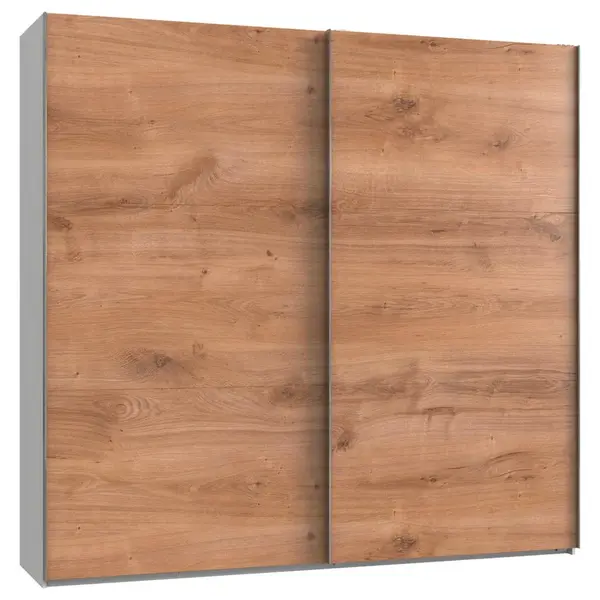 MID.YOU SKŘÍŇ S POSOUVACÍMI DVEŘMI, bílá, barvy dubu, 250/236/65 cm