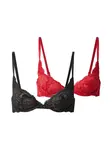 Dorina Podprsenka  červená / čierna