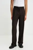 Kalhoty s příměsí vlny Drôle de Monsieur Le Pantalon Pinstripes