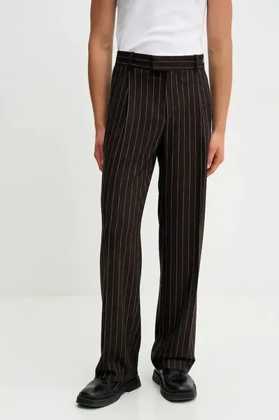 Kalhoty s příměsí vlny Drôle de Monsieur Le Pantalon Pinstripes