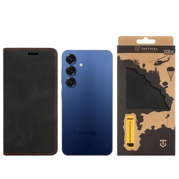 Flipové pouzdro Tactical Xproof pro Samsung Galaxy S26, černá