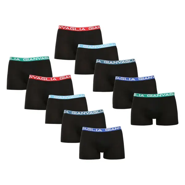 10PACK pánske boxerky čierné (026) M