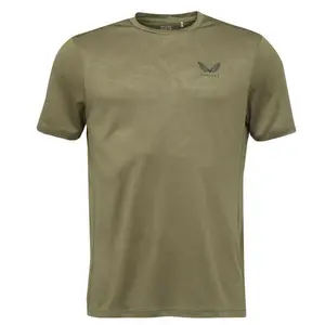 CASTORE AOP SS T-SHIRT Pánské sportovní triko, khaki, velikost XXL