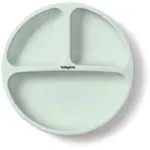 BabyOno Siilicone Plate 6m+ delený tanier s prísavkou Sage 1 ks