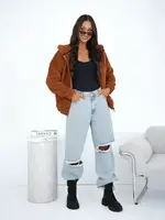 Hnedá mikina s kapucňou