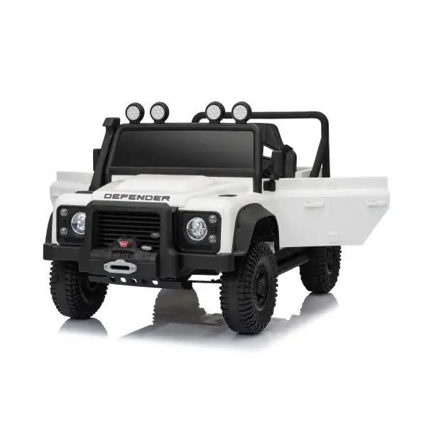 Elektrické autíčko Land Rover Defender 110 SVX 12V, bílé, 4X4 pohon, LED světla