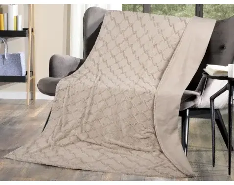 Kožešinová deka Fox 150x200 cm, písková hnědá