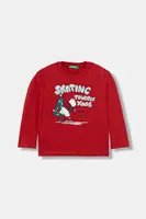 Dětské bavlněné tričko s dlouhým rukávem United Colors of Benetton