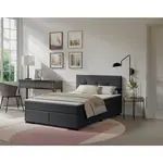 MID.YOU POSTEL BOXSPRING, 140/220 cm, antracitová